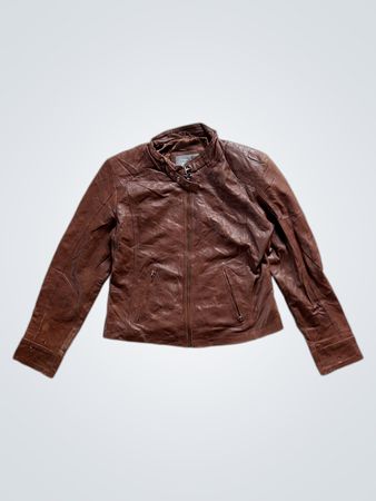 Farouche Brown Leather Jacket