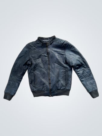 Dark Blue Bomber Jacket