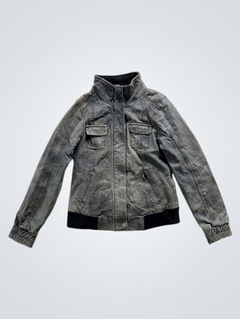 Xdye Women's Gray Bomber Jacket