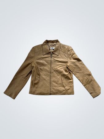 Yoors Women's Brown Leather Jacket Size M