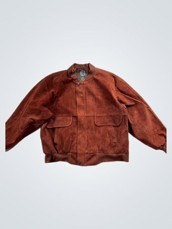 GRUPPO V Suede Bomber Jacket