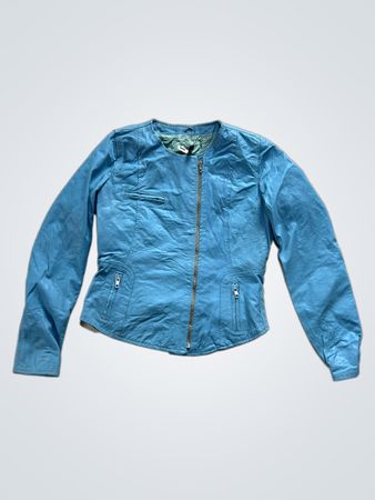 Blue Leather Jacket