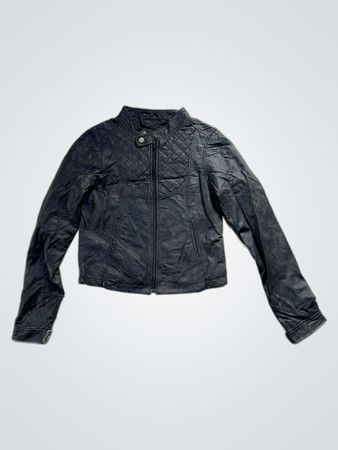 ONLY.1 Black Faux Leather Moto Jacket