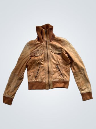 Bershka Leather Bomber Jacket
