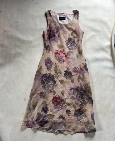 Connected Apparel Floral Print Sleeveless Maxi Dress