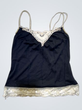 River Island Black Lace Trim Cami Top