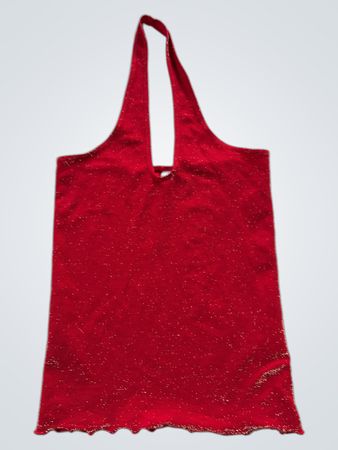 Franzon Red Glitter Top