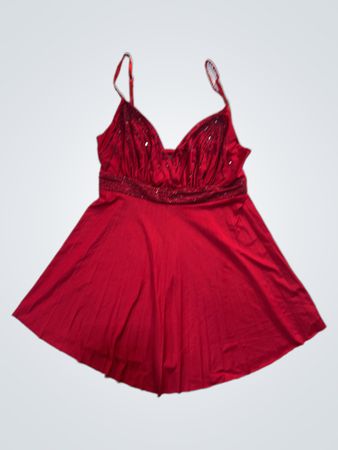 Red Beaded Camisole Top