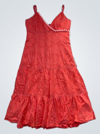 New Look Coral Tiered Maxi Dress