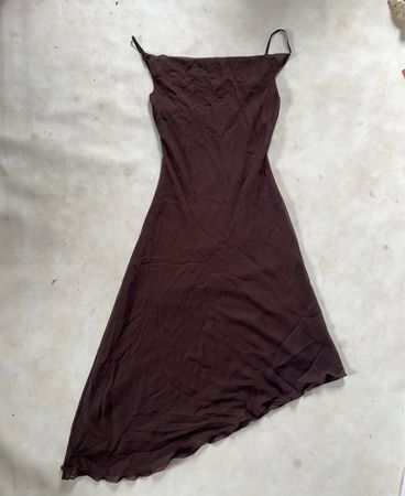 Brown Spaghetti Strap Dress