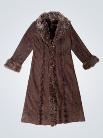 Missy Brown Faux Fur Trimmed Coat