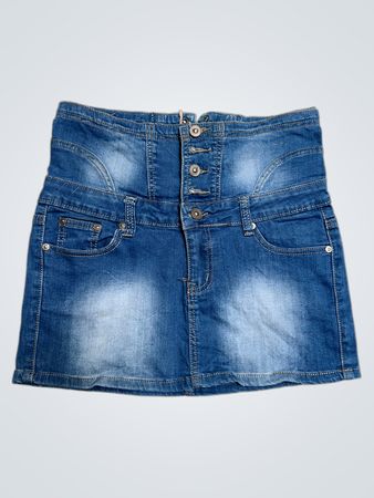 Dieans Love Authentischer Denim-Rock mit Schnürung hinten
