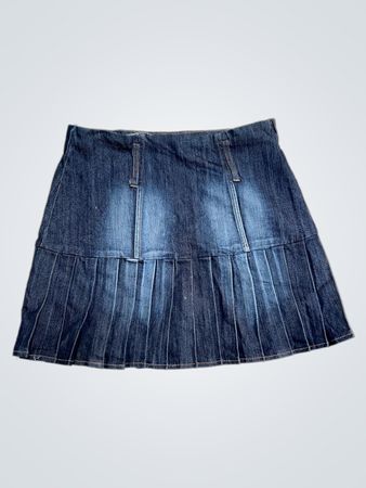 Denim-Faltenrock