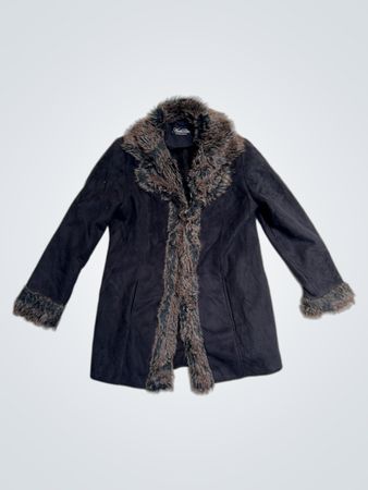 Authentic e-vie CASUALWEAR Faux Fur Trimmed Coat