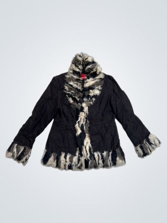 Ideal Black Jacket with Fur Trim