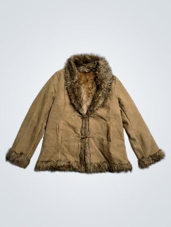 Giacca foderata in pelliccia sintetica Decontract by Vei Brown