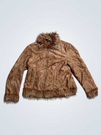 Giacca in pelliccia sintetica Wan Lin Brown