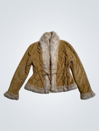 Jennifer Suede Fur Trimmed Jacket
