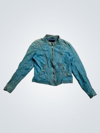 ROCK'N BLUE Teal Leather Jacket