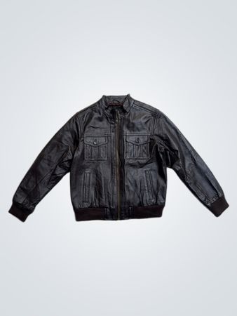 Marks & Spencer Autograph Leather Bomber Jacket