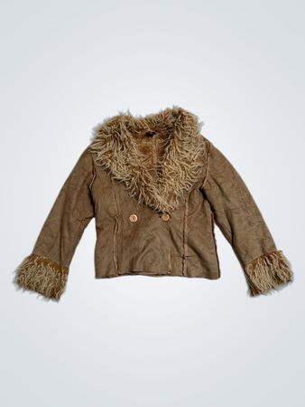 「Kiss Love Styled in Italy フェイクファー トリム ジャケット」