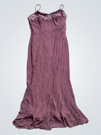 Mauve Strapless Embellished Maxi Dress