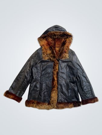 Khan + Paul Women's Faux Fur Lined Leather Jacket