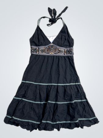 ONADO FASHION Schwarzes Halfterkleid
