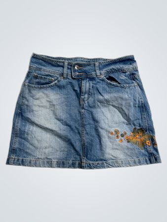 Beat Wear bestickter Denim-Minirock