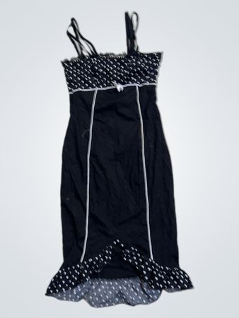 CHIC STAR RACHEL YOUNG Schwarzes Kleid mit Punkten