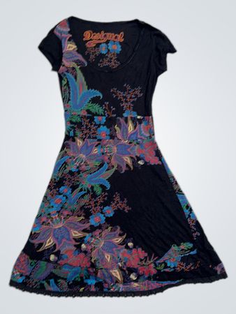 Desigual Floral Print Midi Dress
