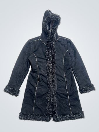 Miss Shilly Faux Fur Lined Hooded Coat