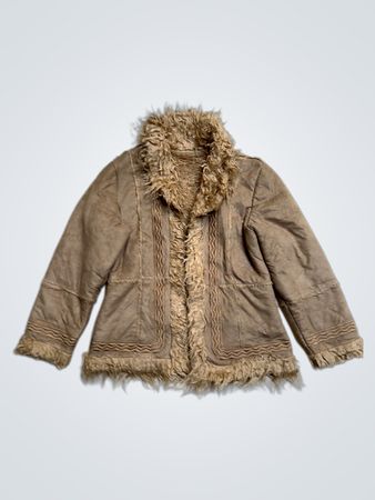Brown Faux Fur Lined Jacket