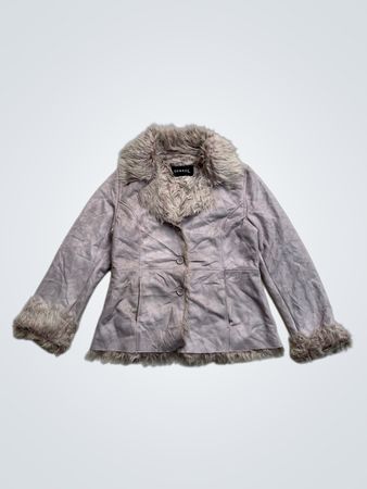 George Kunstpelzfutter Suede Jacke