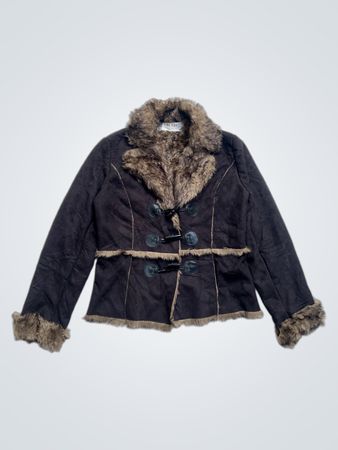 MOONLIGHT Women's Faux Fur Trimmed Jacket