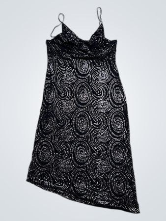 Black Dress with Swirl Pattern