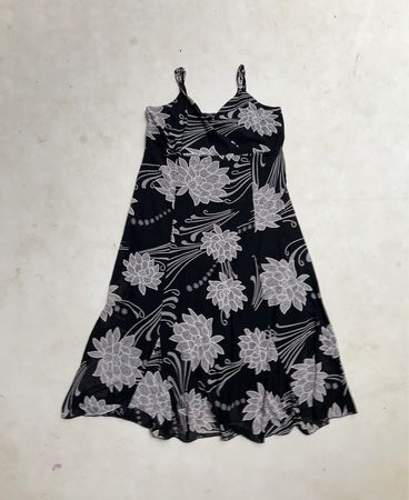 MOSEYI Black Floral Print Maxi Dress