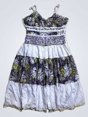 India Inc Women's Tiered Floral Print Dress