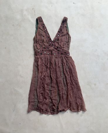 Talia Urbach Verziertes V-Ausschnitt-Kleid