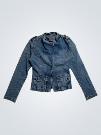 Veste en jean OOPS avec dos brodé
