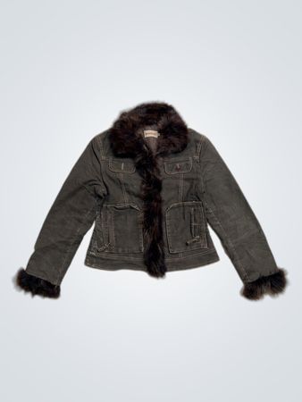 BENZENE Women's Fur Trimmed Jacket