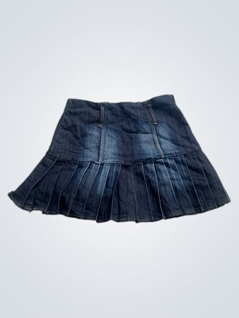 Denim-Plissée-Rock
