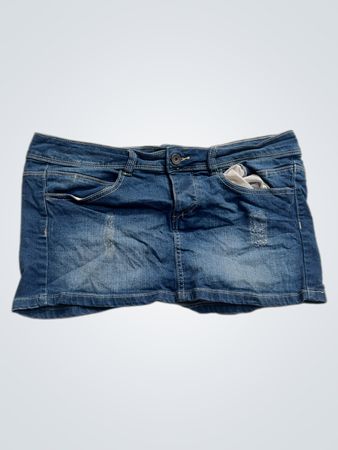 Blauer Jeans-Minirock