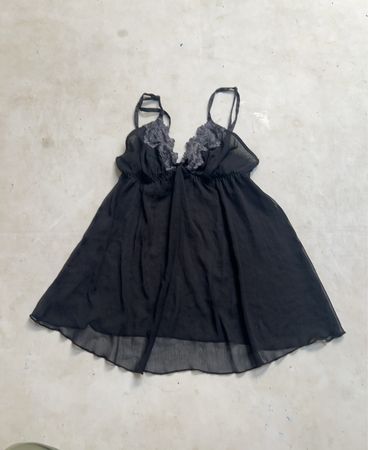 Schwarzes Babydoll-Dessous