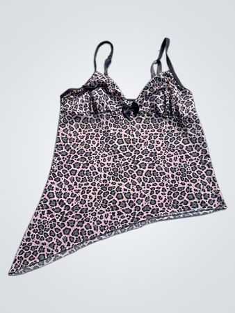 Rosa Leopardenmuster-Camisole