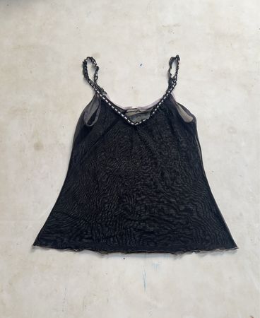 Schwarzes Netz-Camisole