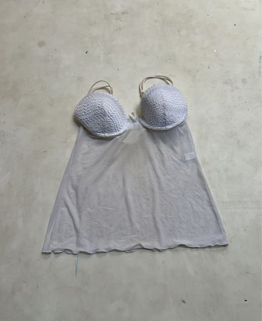 Weiße Babydoll-Unterwäsche
