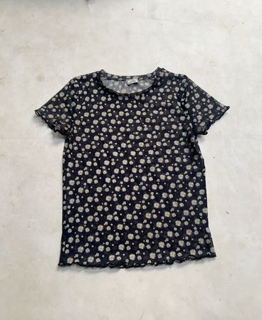 Pimkie Daisy Print Mesh Top