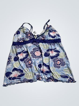 Blaues Blumenmuster-Cami