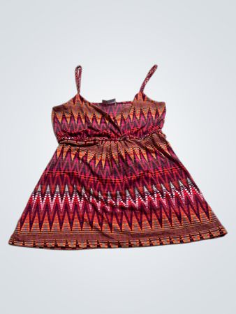 Yessica Damen Top mit Zickzackmuster und Spaghettiträgern